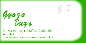 gyozo duzs business card